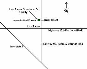 Map to Los Banos Sportsmen